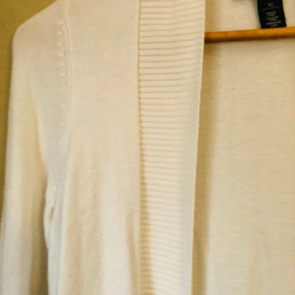 White House Black Market XS Open Cardigan Long Split Back Classy Preppy - Picture 4 of 10